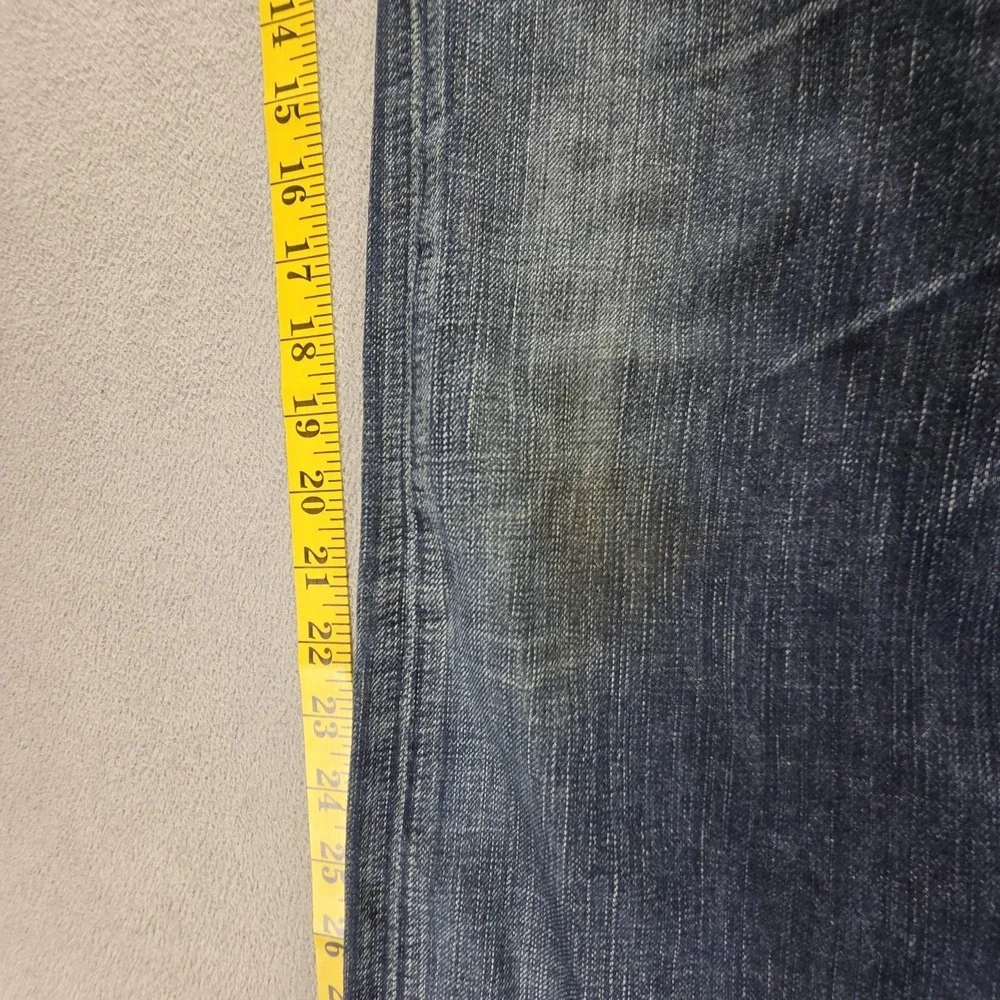 Vintage Levis 504 Jeans Mens Blue Straight Engineered Altered Hem Fits 31x30